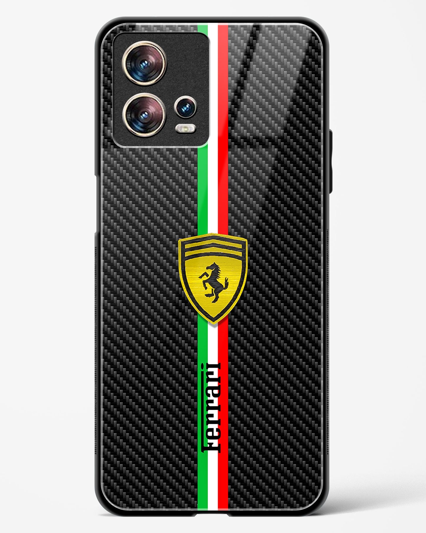 4D Cool Racing Logo Glass Phone Case-Motorola Edge 30 Fusion