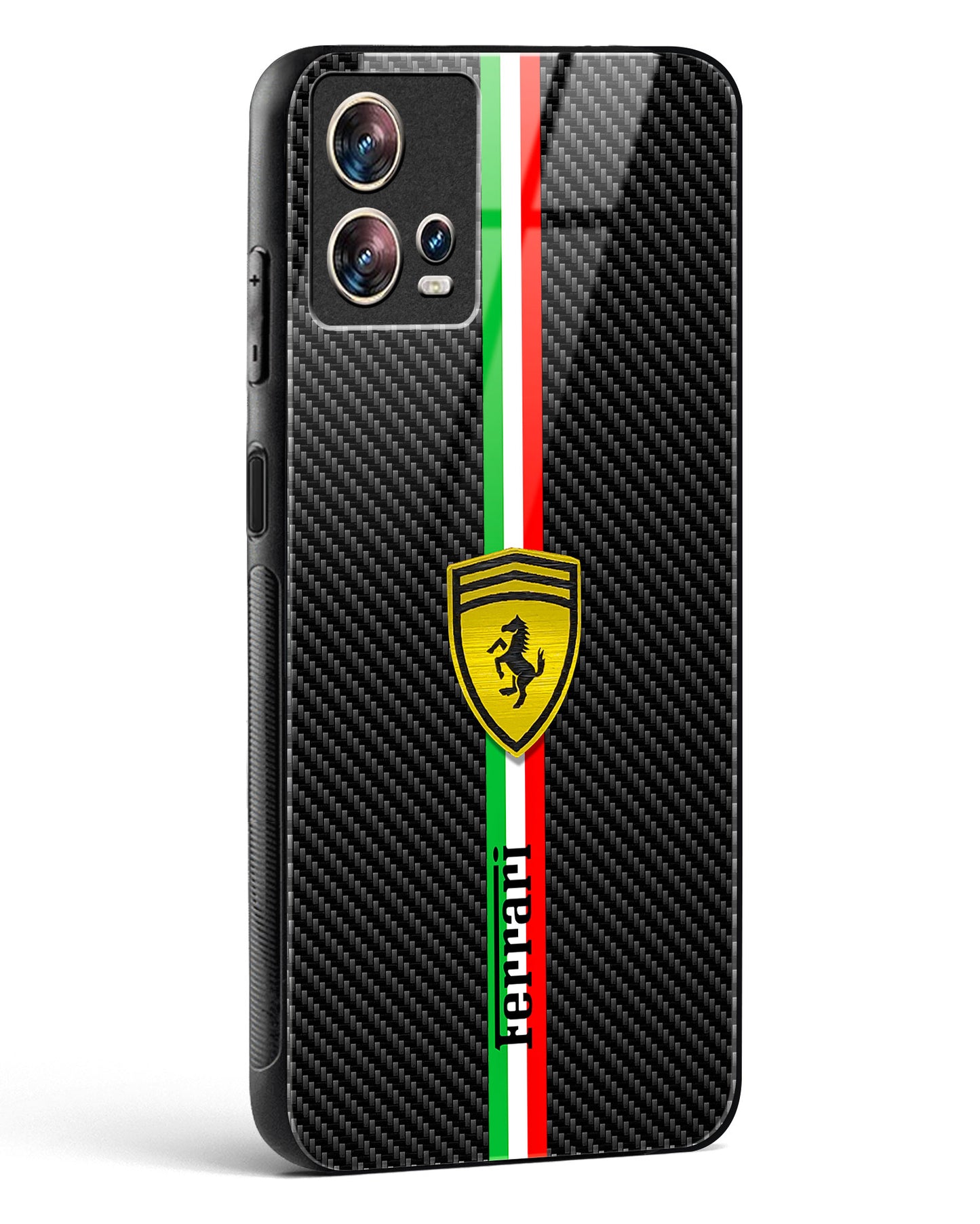 4D Cool Racing Logo Glass Phone Case-Motorola Edge 30 Fusion