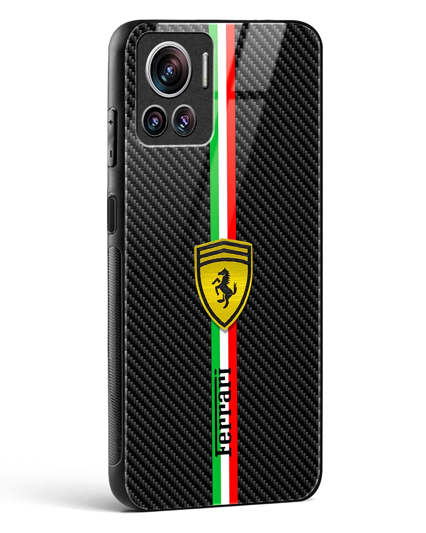 4D Cool Racing Logo Glass Phone Case-Motorola Edge 30 Ultra