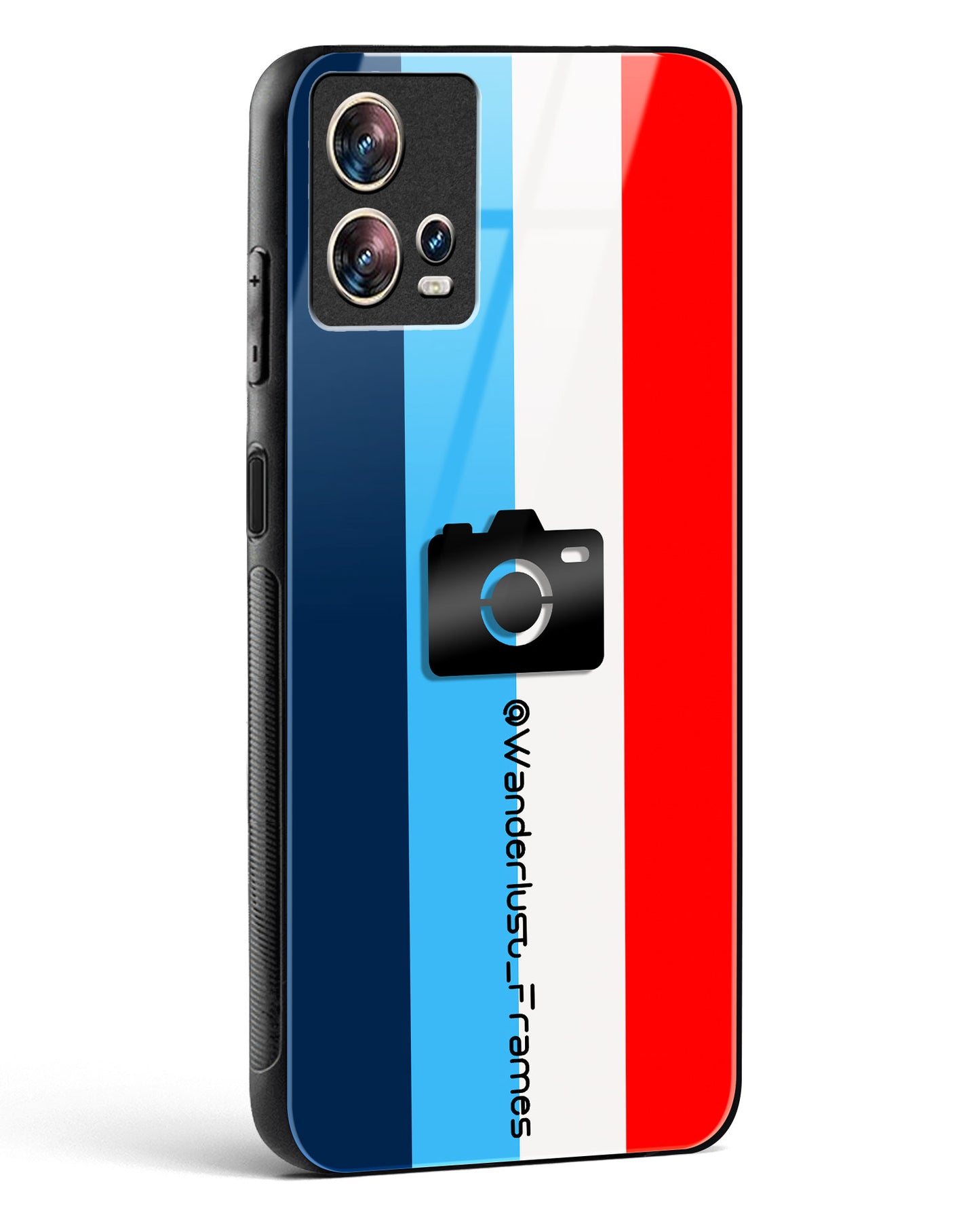 4D Photography Logo Stripes Glass Phone Case-Motorola Edge 30 Fusion