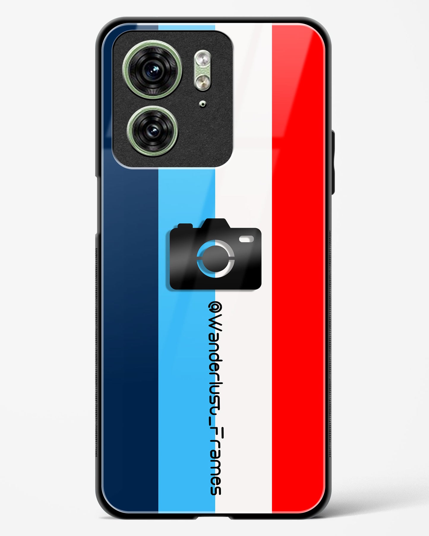 4D Photography Logo Stripes Glass Phone Case-Motorola Edge 40