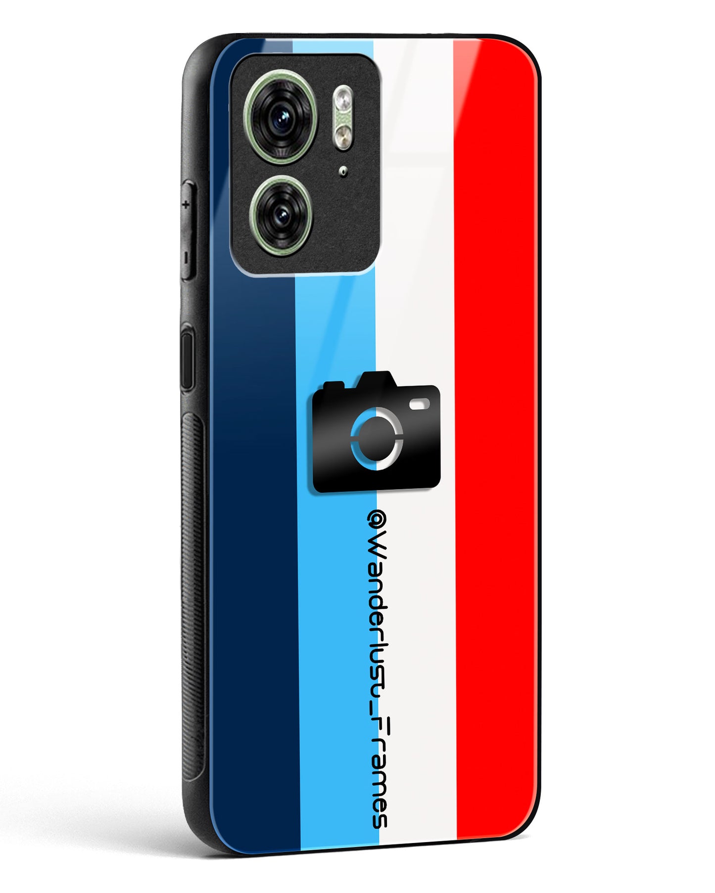 4D Photography Logo Stripes Glass Phone Case-Motorola Edge 40