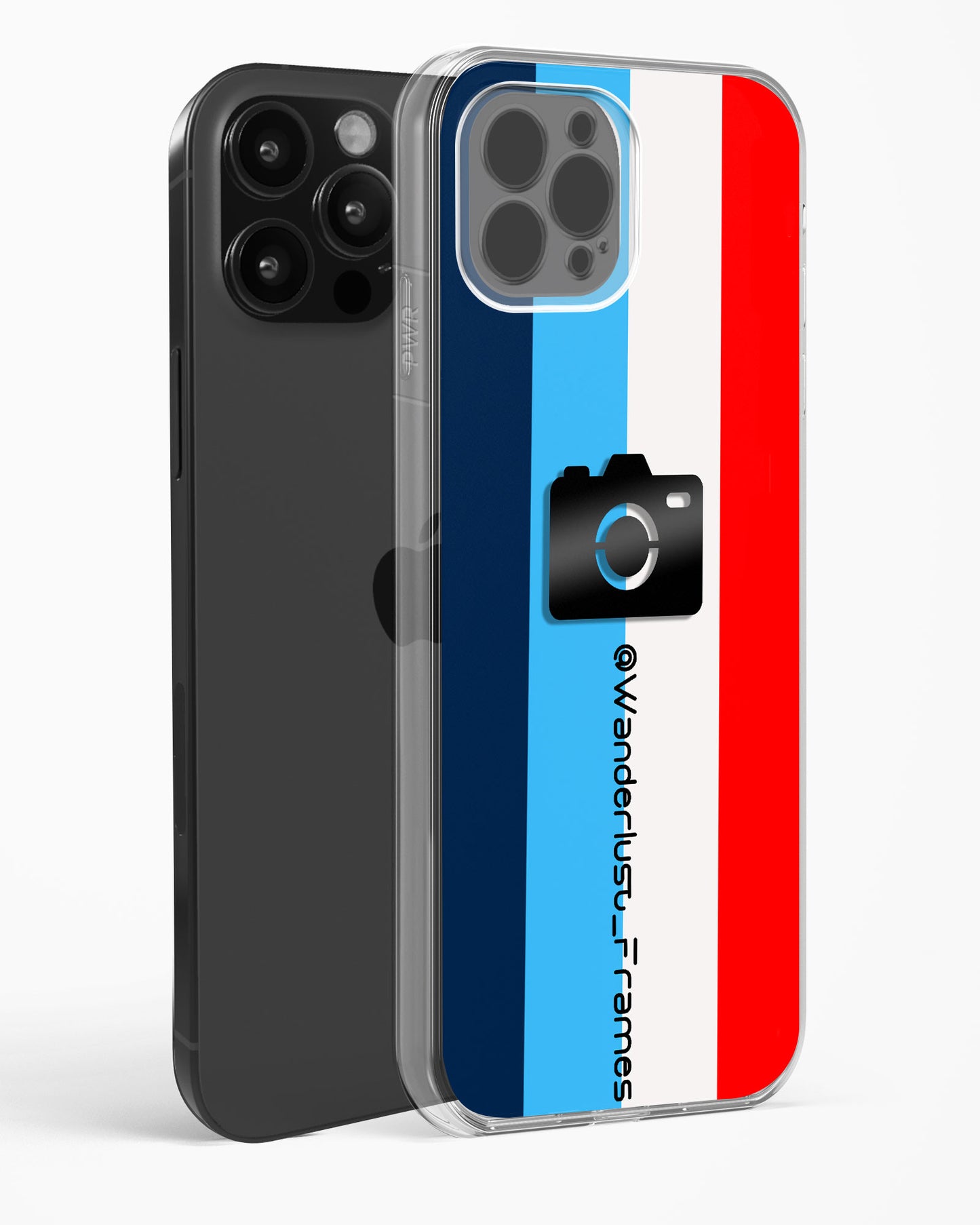 4D Photography Logo Stripes Clear Silicone Case