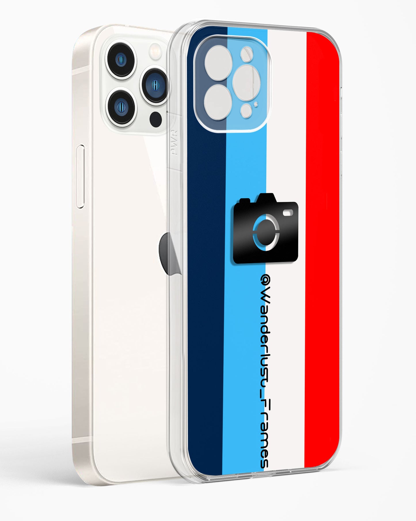 4D Photography Logo Stripes Clear Silicone Case