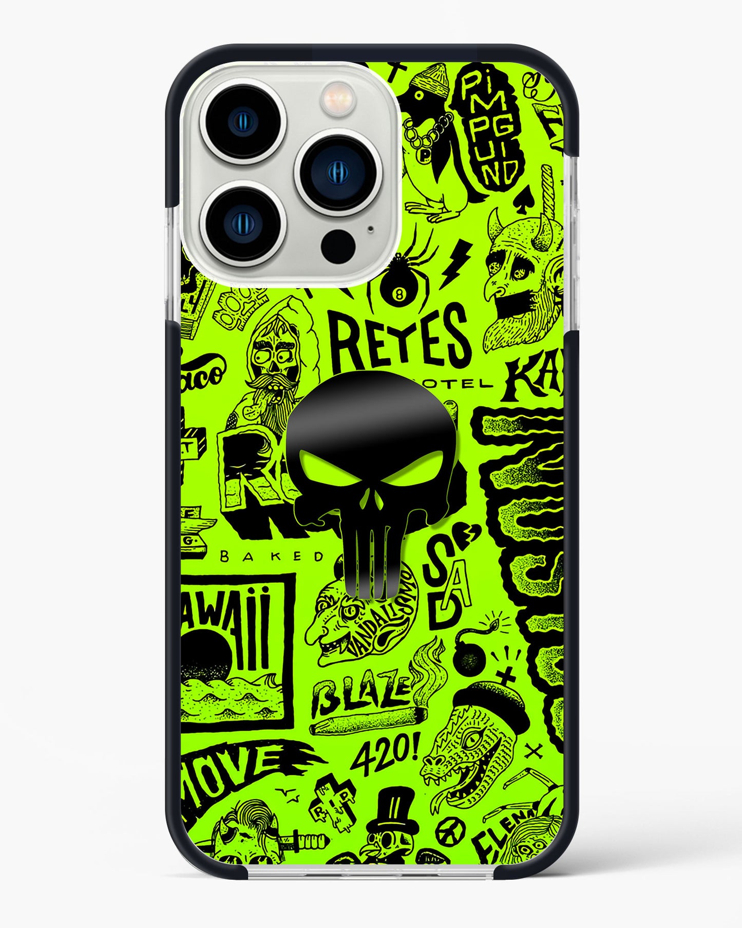 4D Skull Logo Graffiti Impact Drop Protection Case