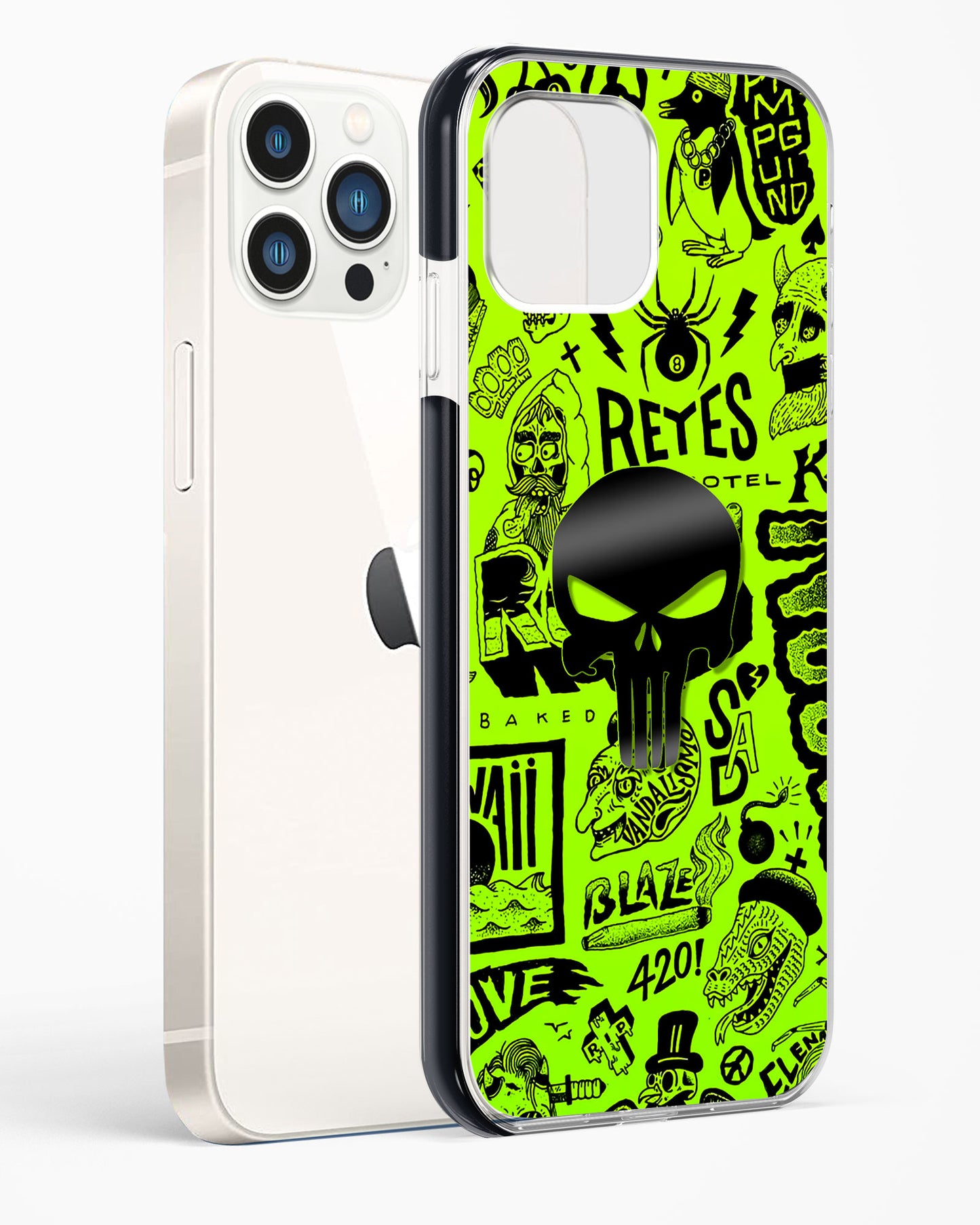 4D Skull Logo Graffiti Impact Drop Protection Case