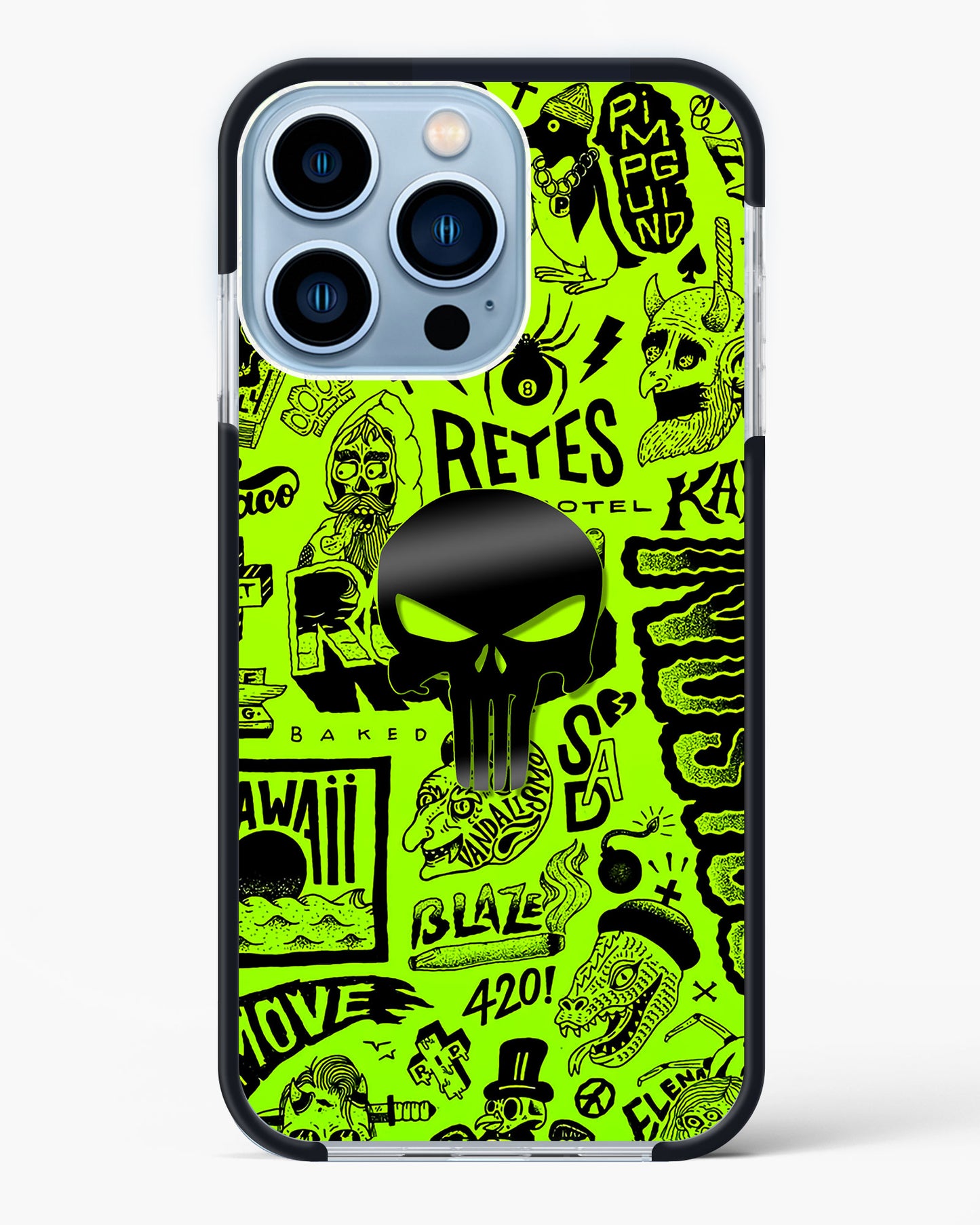 4D Skull Logo Graffiti Impact Drop Protection Case