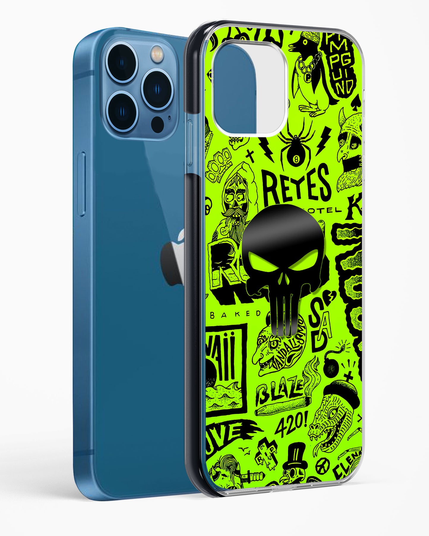 4D Skull Logo Graffiti Impact Drop Protection Case