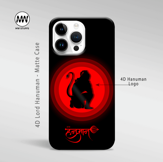 4D Lord Hanuman Logo Matte Case -  - MW Stuffs -