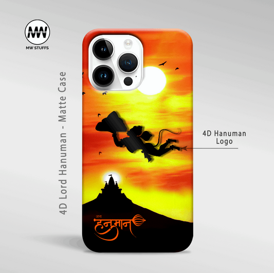 4D Lord Hanuman Matte Case -  - MW Stuffs -