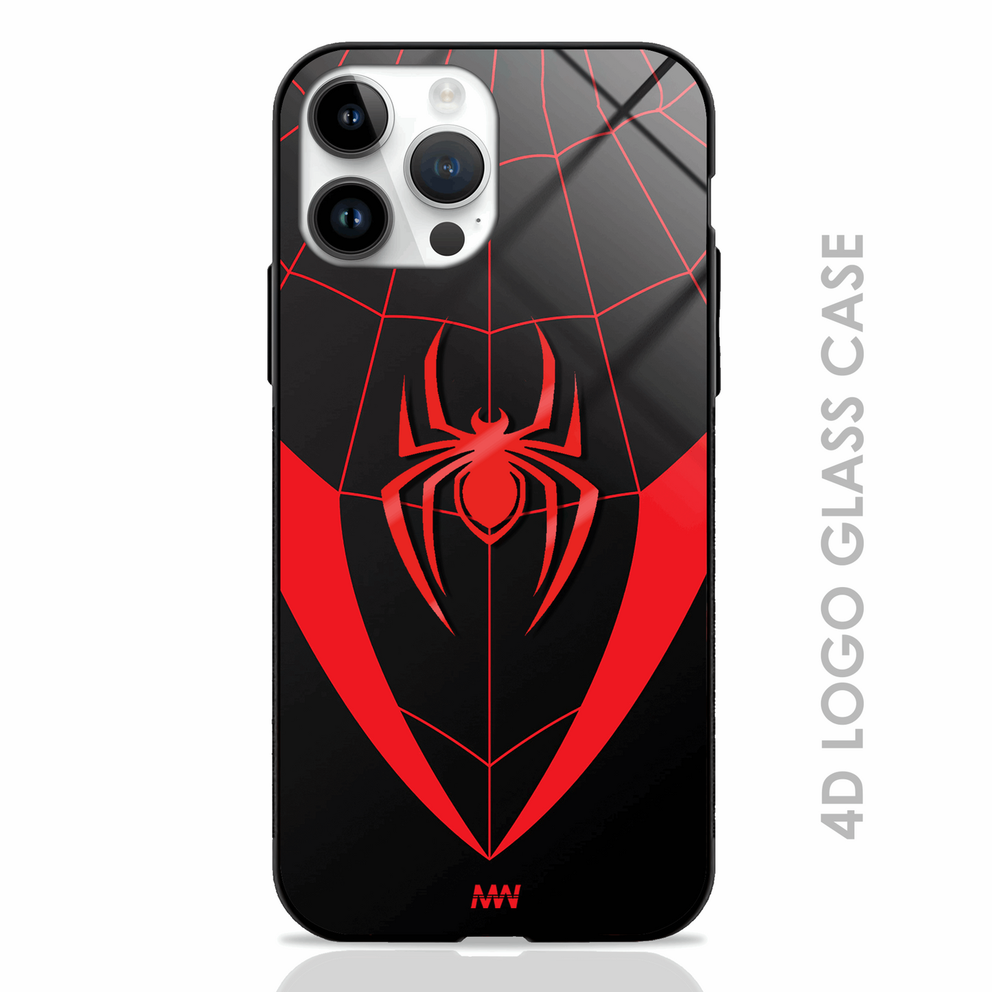 4D Spidey Logo Premium GLASS CASE - - MW Stuffs -