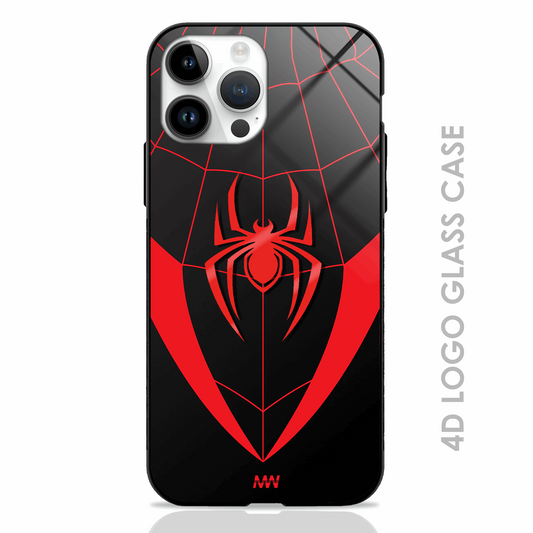 4D Spidey Logo Premium GLASS CASE -  - MW Stuffs -