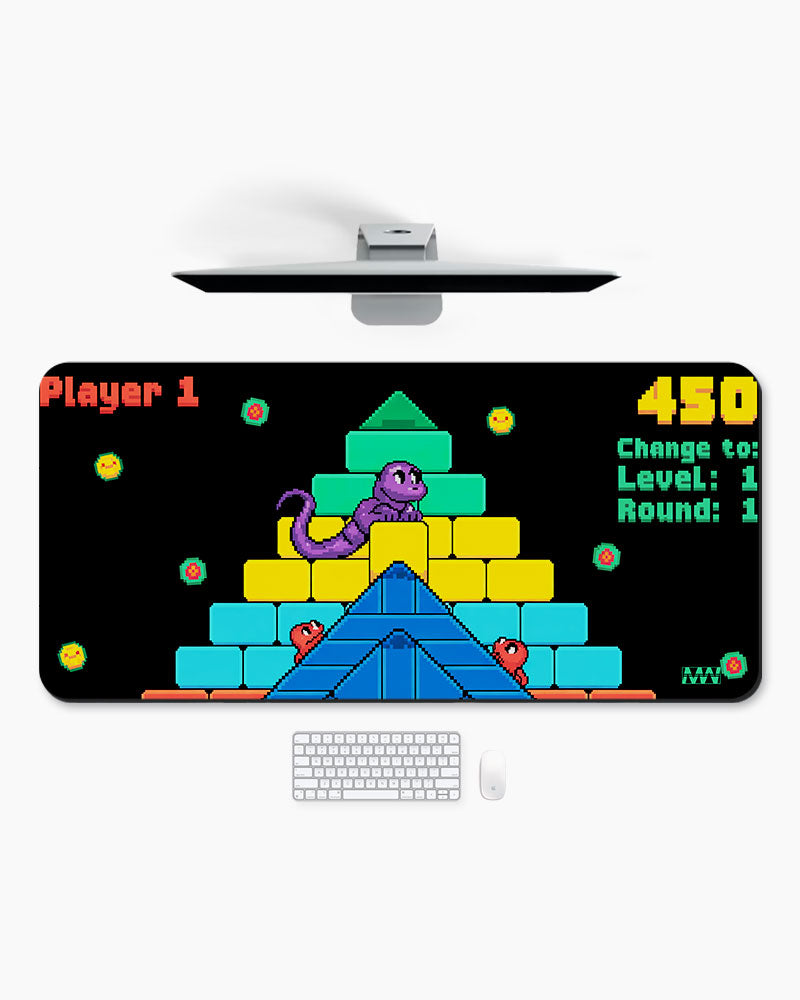 8-Bit Ascent Pyramid Puzzle Desk Mat