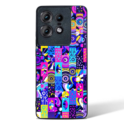Abstract Fusion Colorful Glass Phone Case (For all Motorola Models)