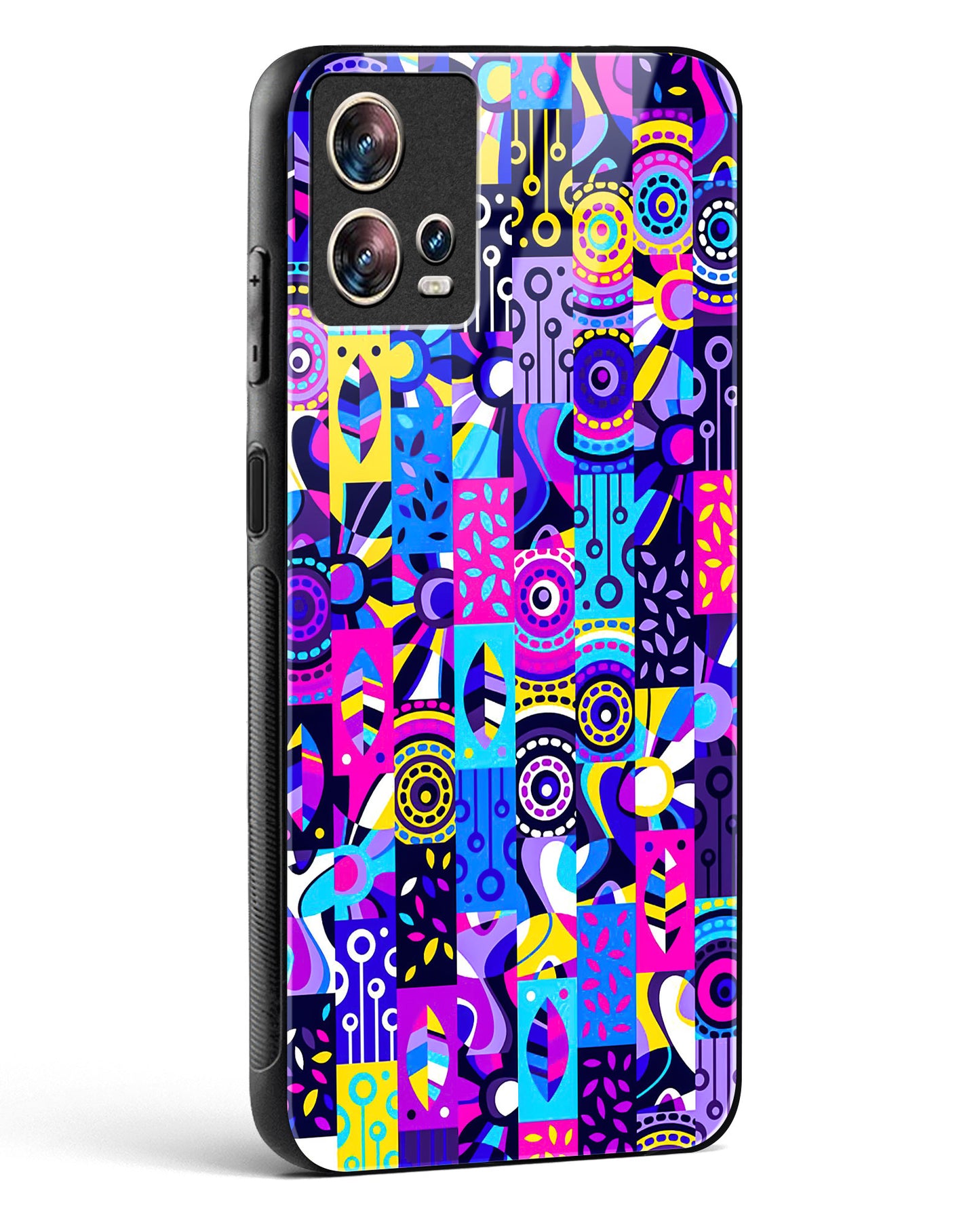 Abstract Fusion Colorful Glass Phone Case-Motorola Edge 30 Fusion