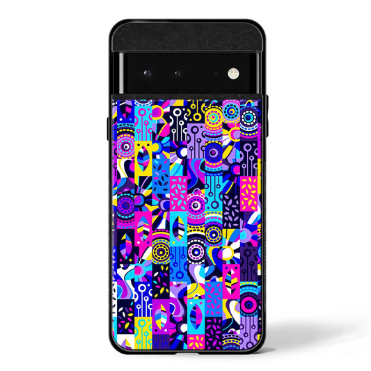 Abstract Fusion Colorful Google Pixel Glass Phone Case