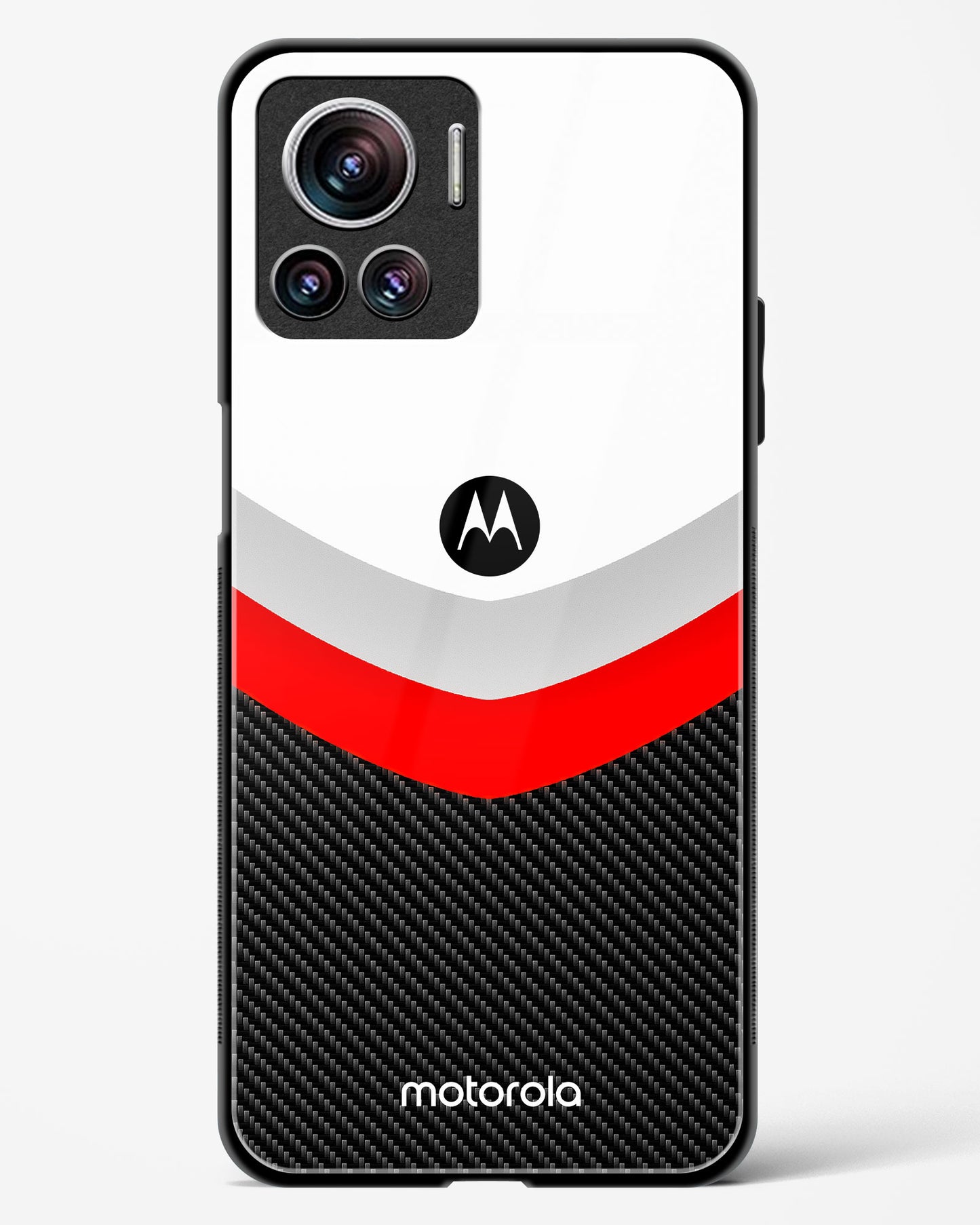 Abstract carbon Pattern Glass Phone Case-Motorola Edge 30 Ultra