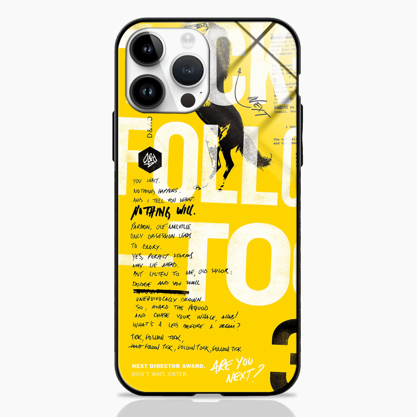 Aesthetic Lyrical Design Glass Case - - MW Stuffs -