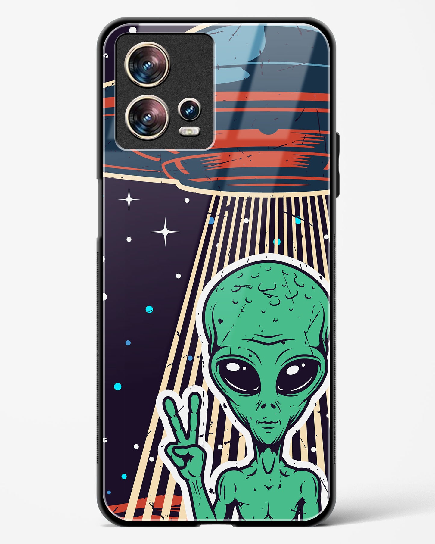 Alien Peace Glass Phone Case-Motorola Edge 30 Fusion