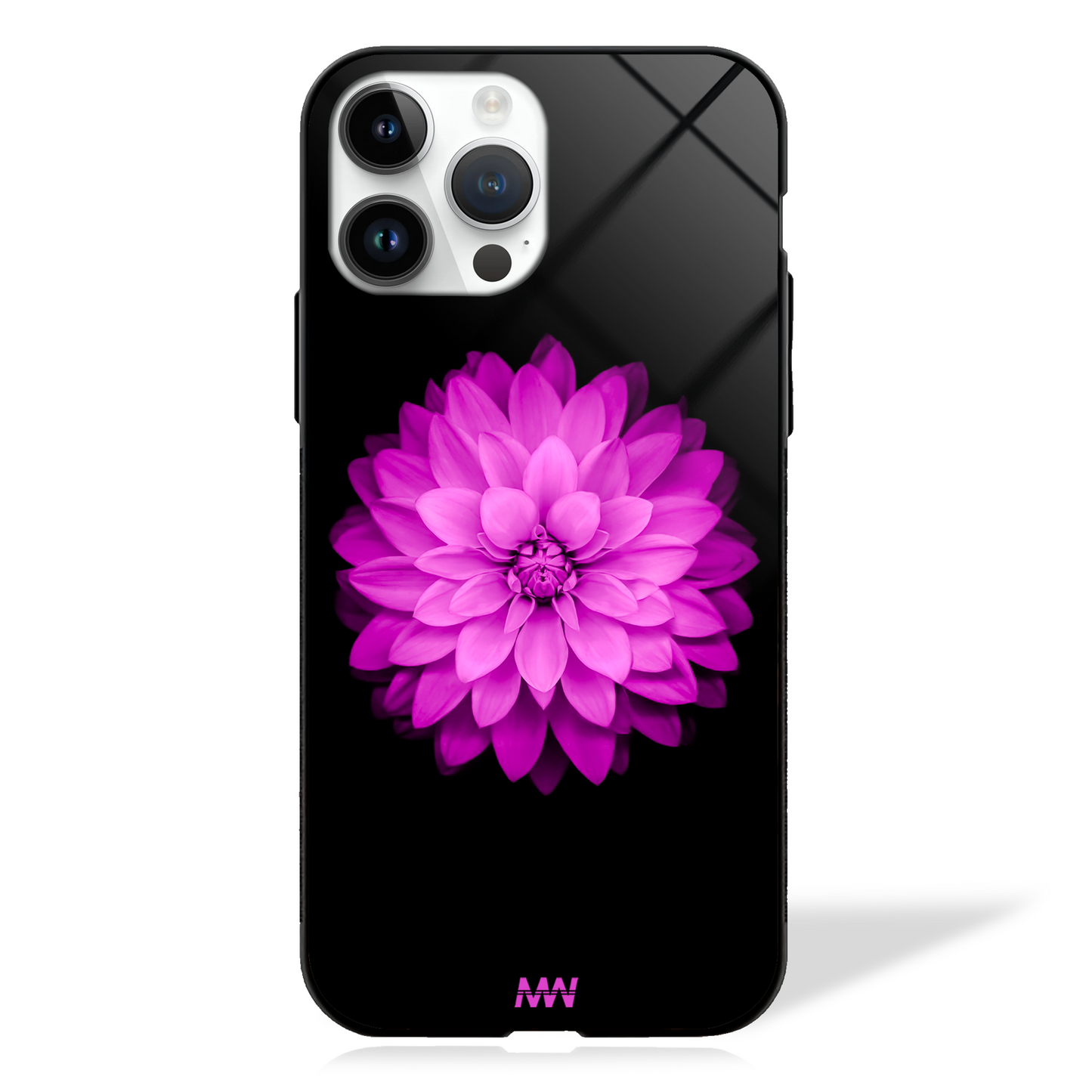 Amethyst Midnight Floral GLASS CASE - - MW Stuffs -