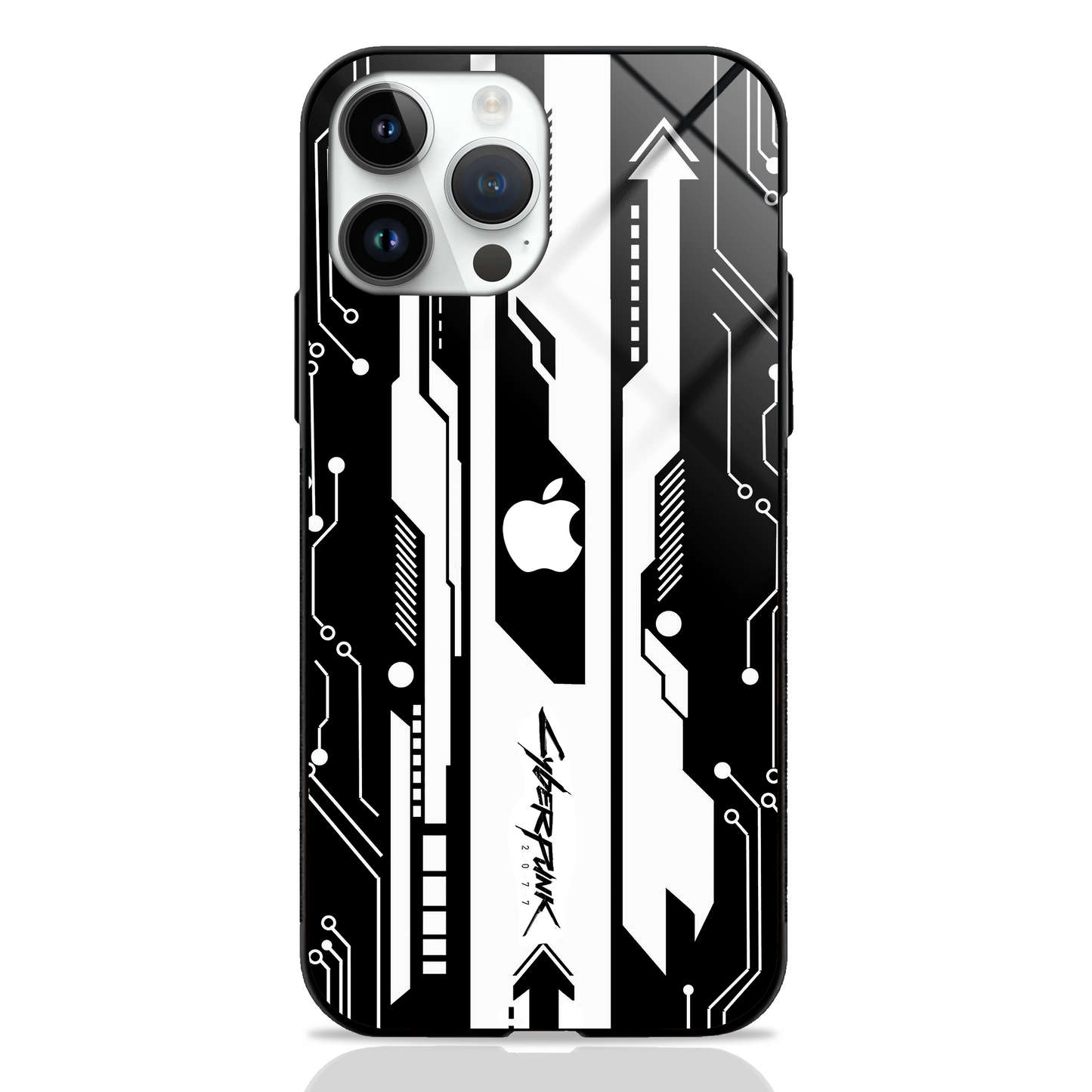 Gaming Abstract Theme GLASS CASES (Yellow, Black, Red & White)