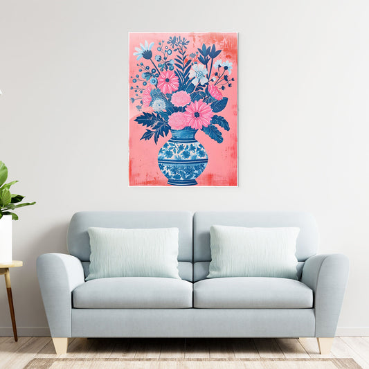 Artistic Flower Vase Metal-Poster