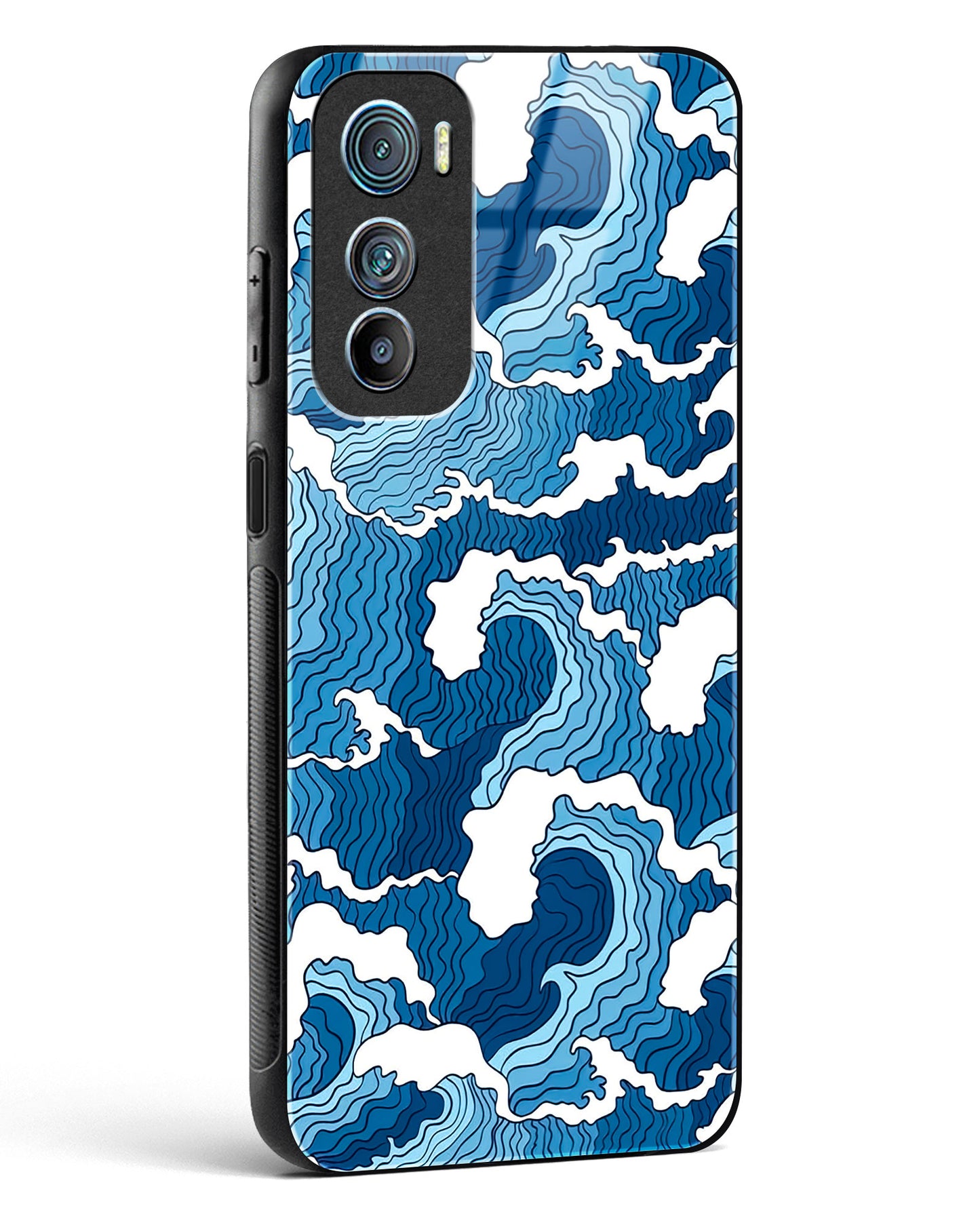Artistic Wave Guard Glass Phone Case-Motorola Edge 30