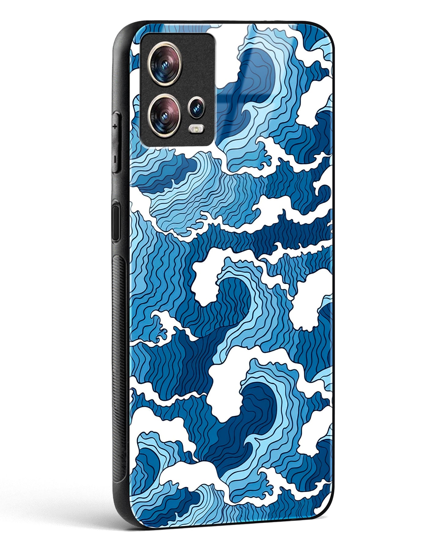 Artistic Wave Guard Glass Phone Case-Motorola Edge 30 Fusion