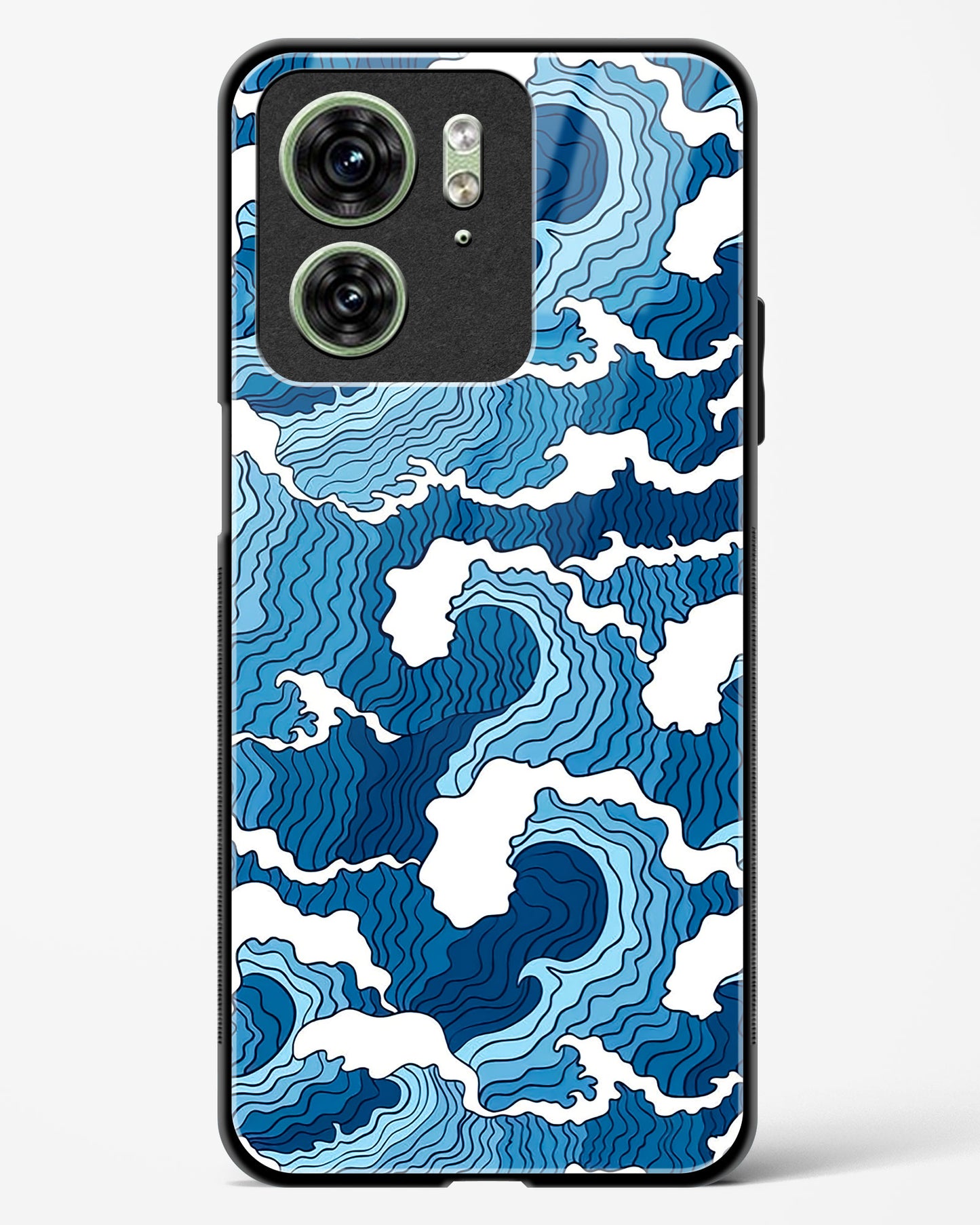 Artistic Wave Guard Glass Phone Case-Motorola Edge 40