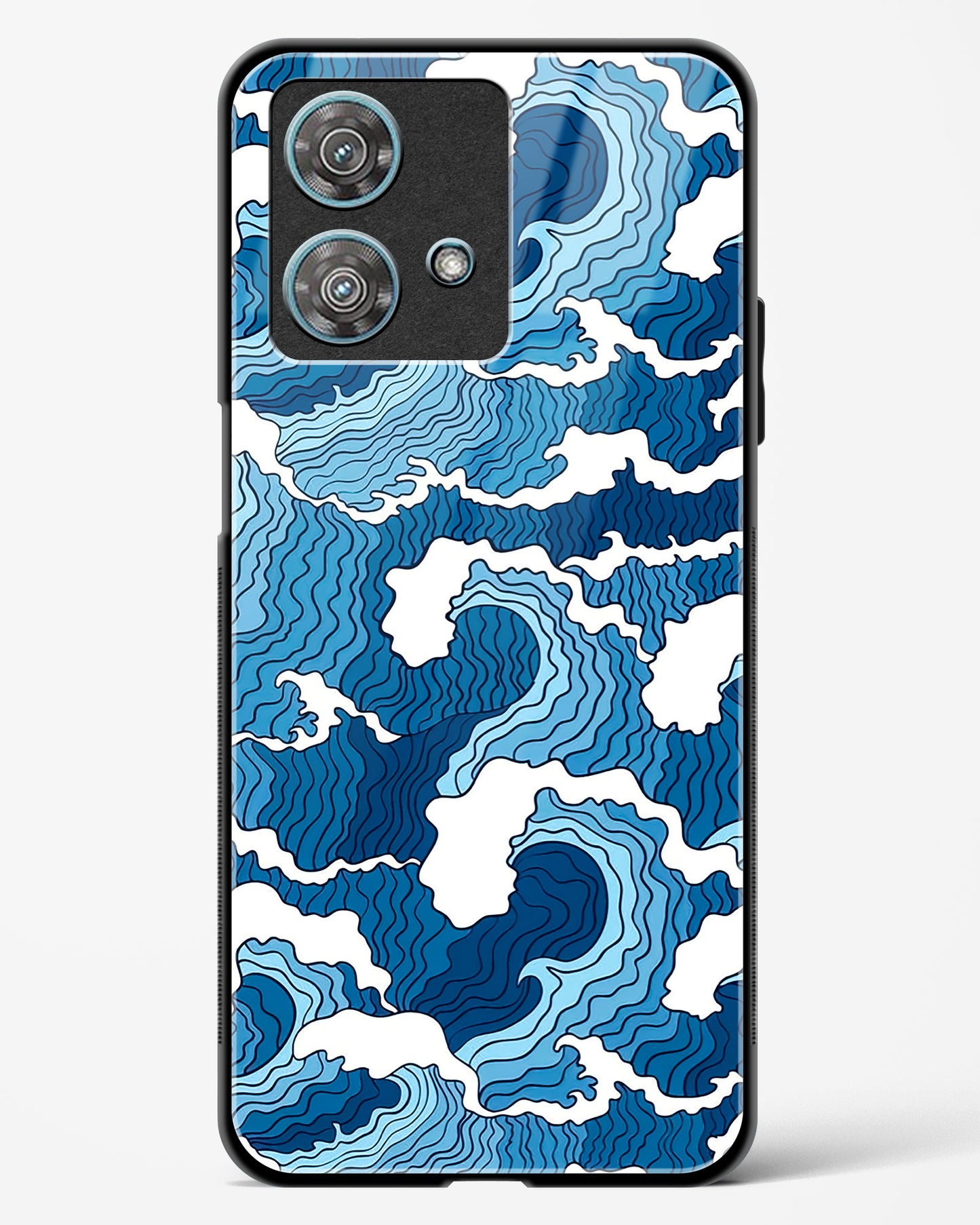 Artistic Wave Guard Glass Phone Case-Motorola Edge 40 Neo