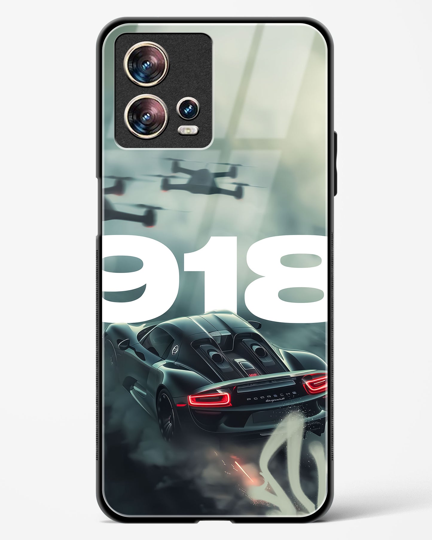 Automotive 918 Racing Glass Phone Case-Motorola Edge 30 Fusion