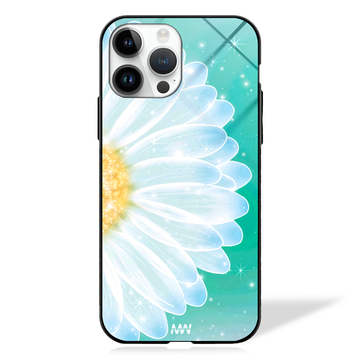 Azure Floral Pattern GLASS CASE - - MW Stuffs -