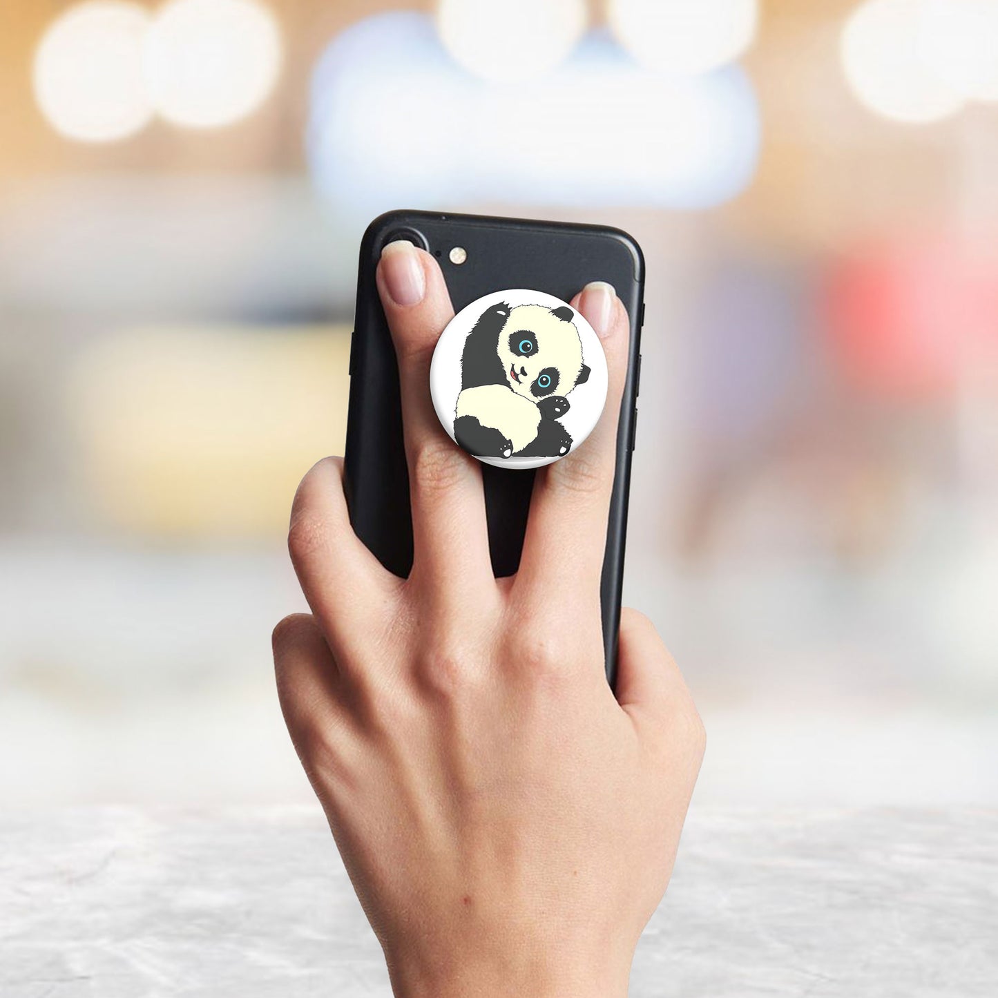 Baby Panda Flat Pop Holder