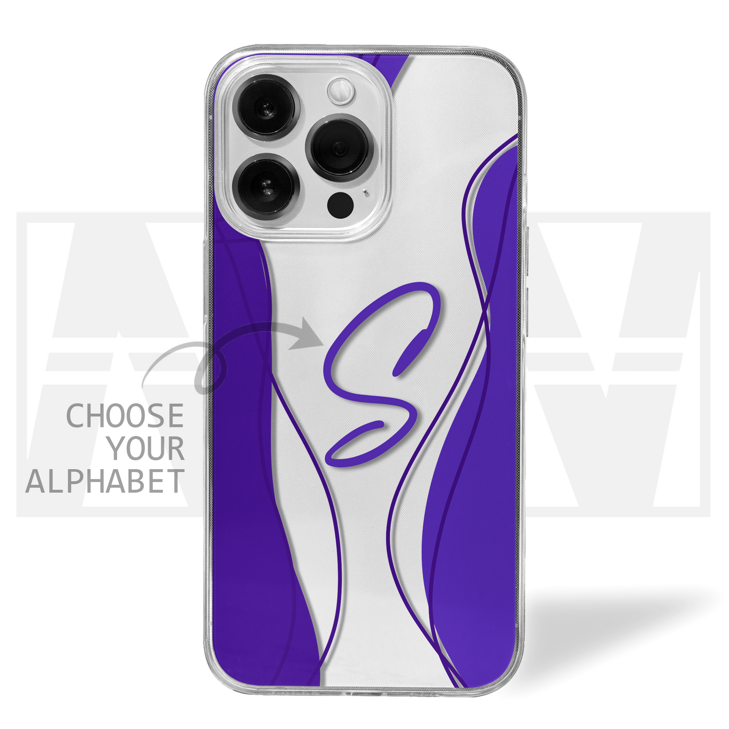 Personalized Letter Clear Silicone Case