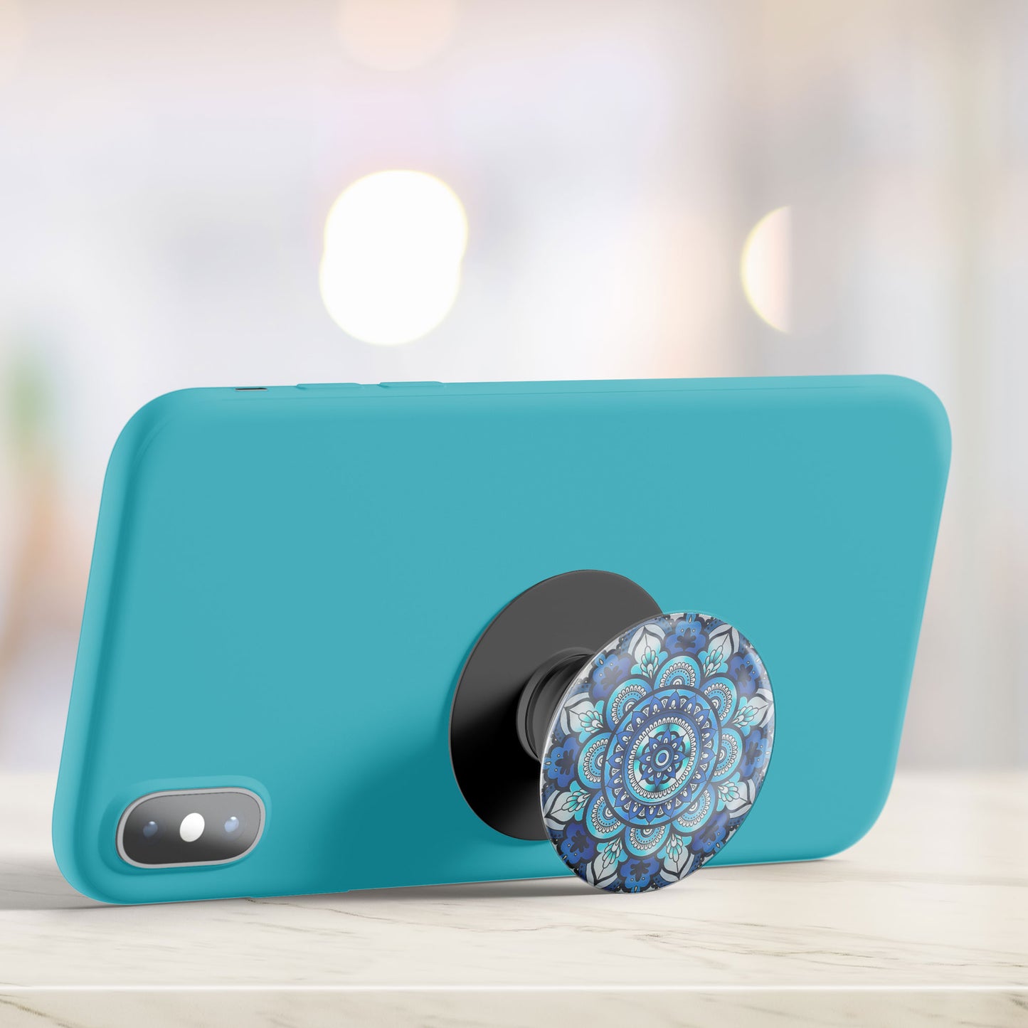 Blue Harmony Mandala Gloss Pop Holder