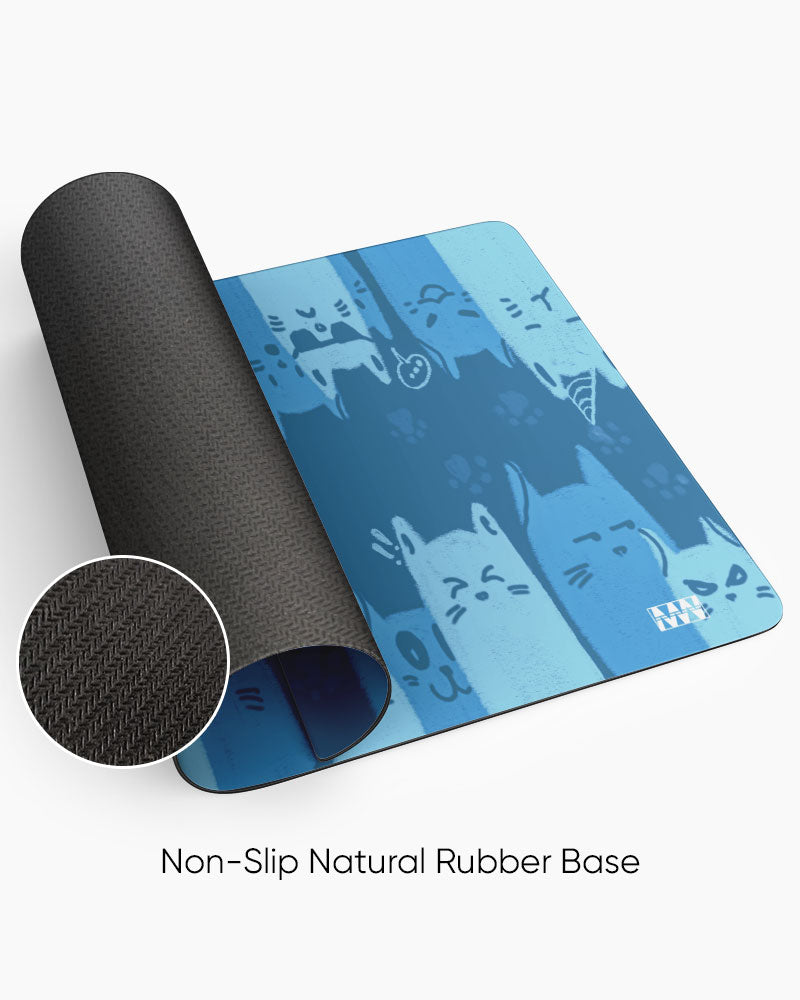 Blue Whisker Wonderland Deskmat