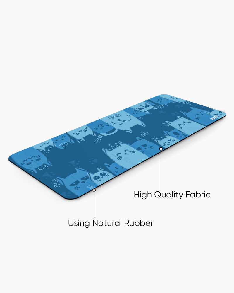 Blue Whisker Wonderland Deskmat