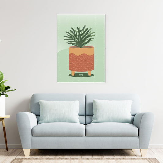 Botanical Minimal Art Metal-Poster