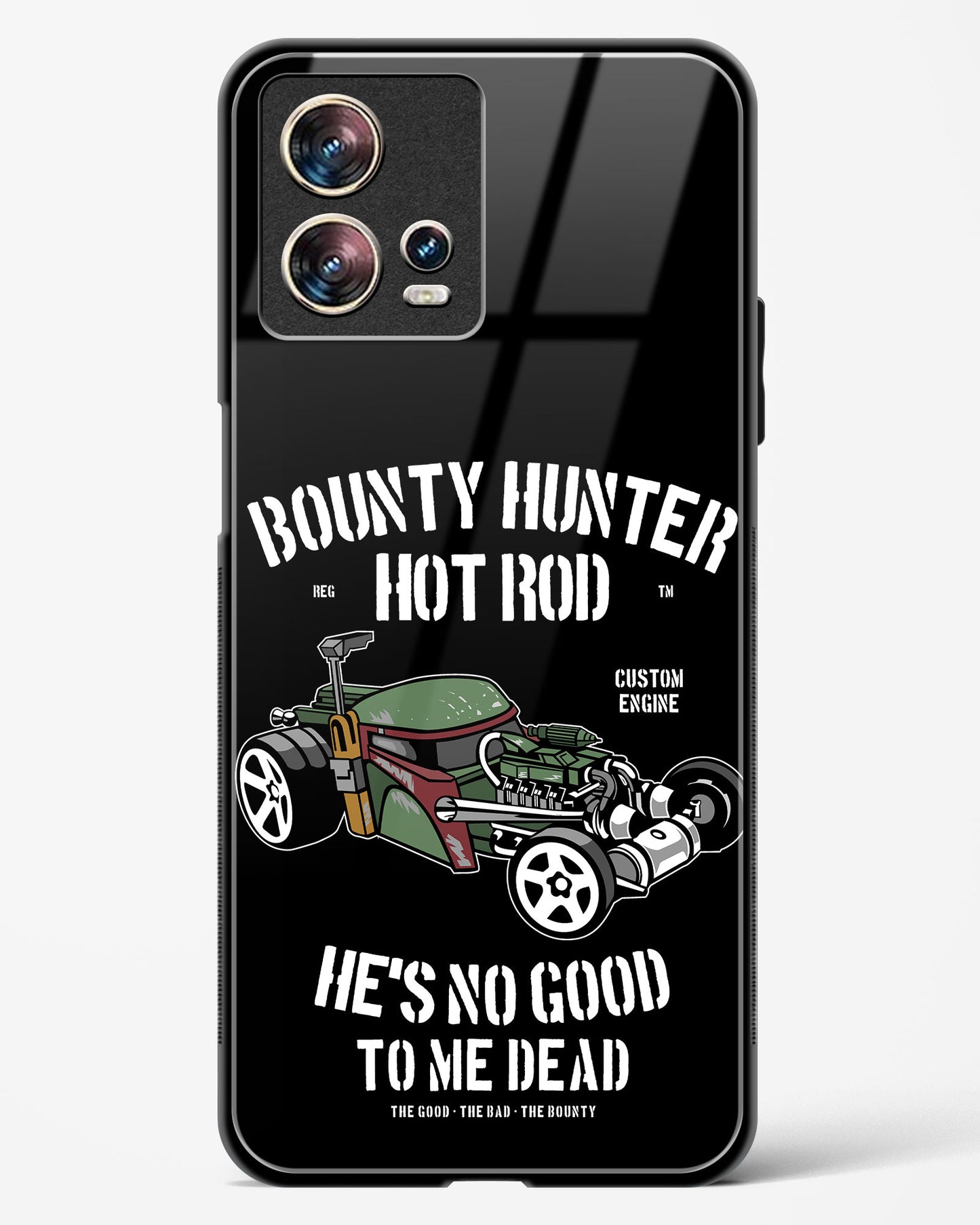 Bounty Hunter Hot Rod Glass Phone Case-Motorola Edge 30 Fusion