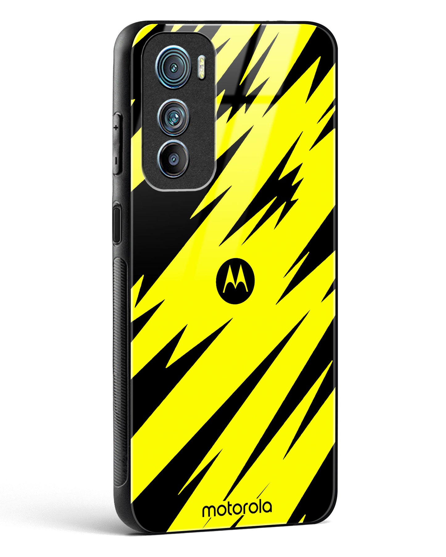 Bumblebee Stripe Shield Glass Phone Case-Motorola Edge 30