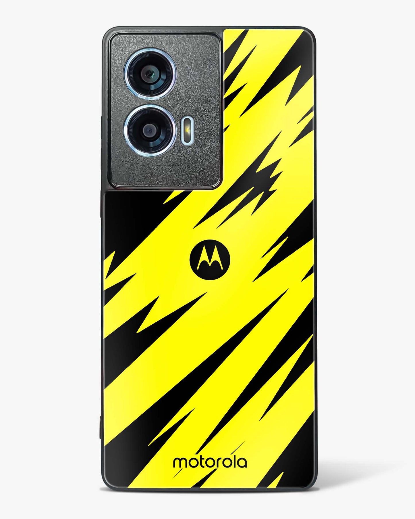 Bumblebee Stripe Shield Glass Phone Case-Motorola Edge 50 Fusion