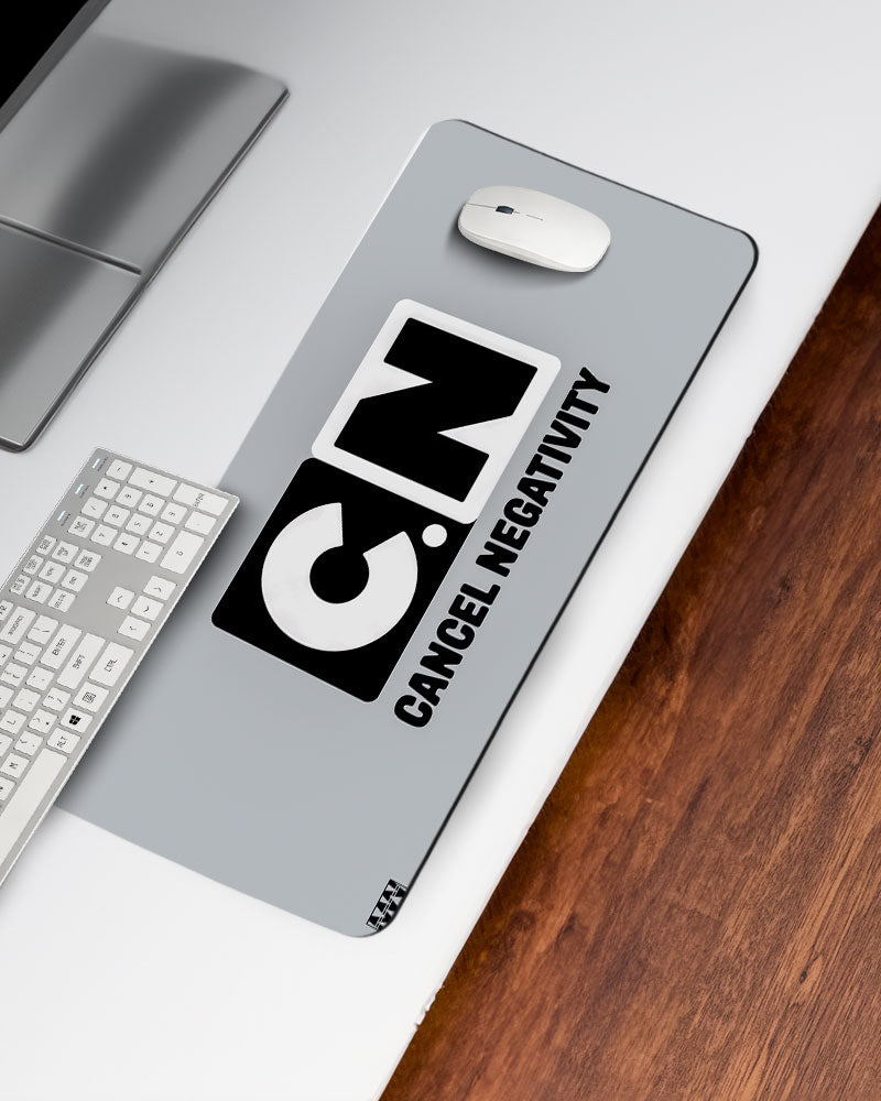 Cancel Negativity Sleek Motivational Desk Mat