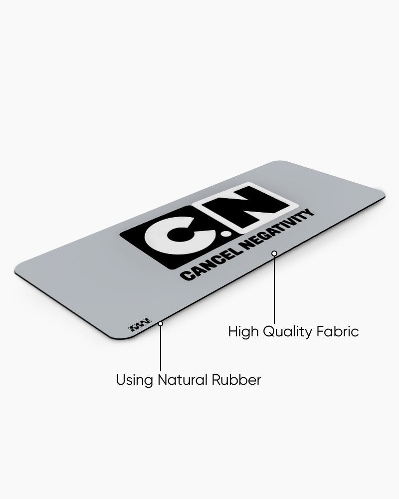 Cancel Negativity Sleek Motivational Desk Mat