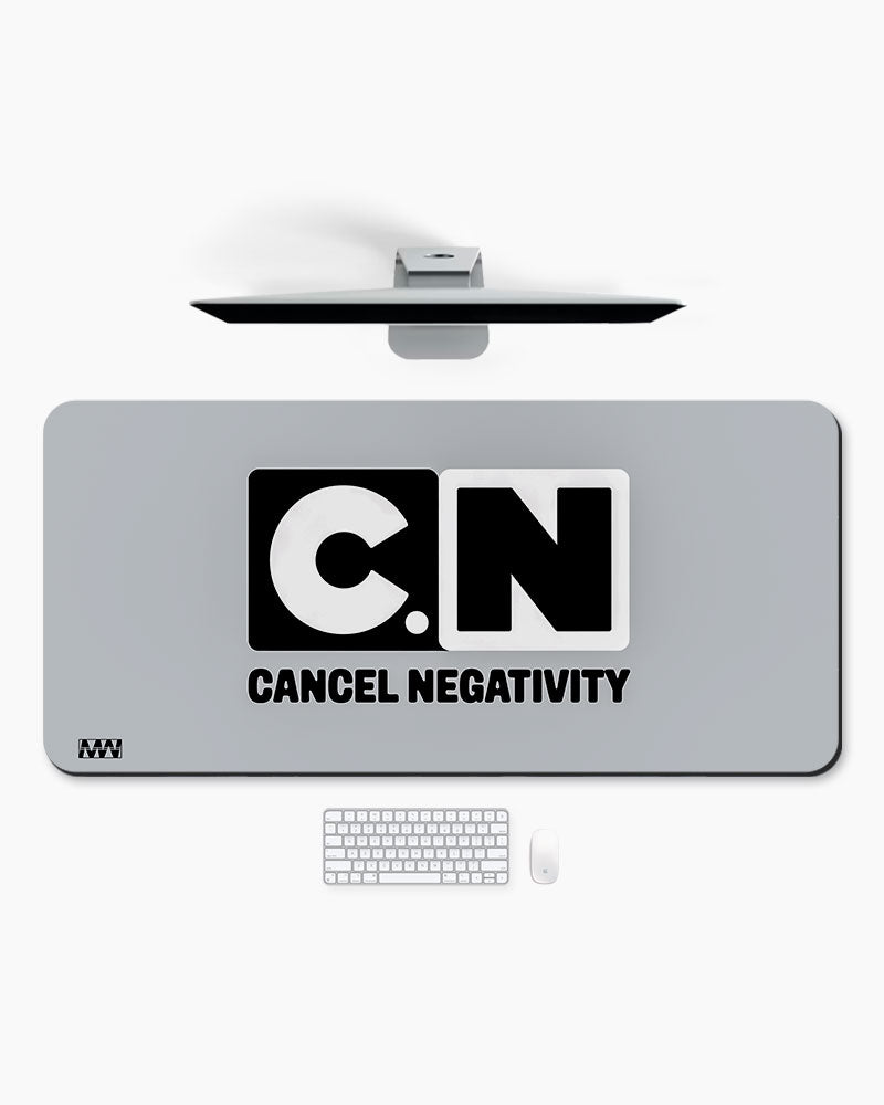 Cancel Negativity Sleek Motivational Desk Mat