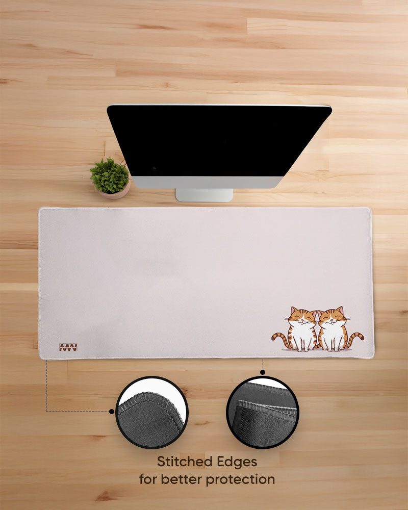 Cat Duo Purr-fectly Cute Deskmat