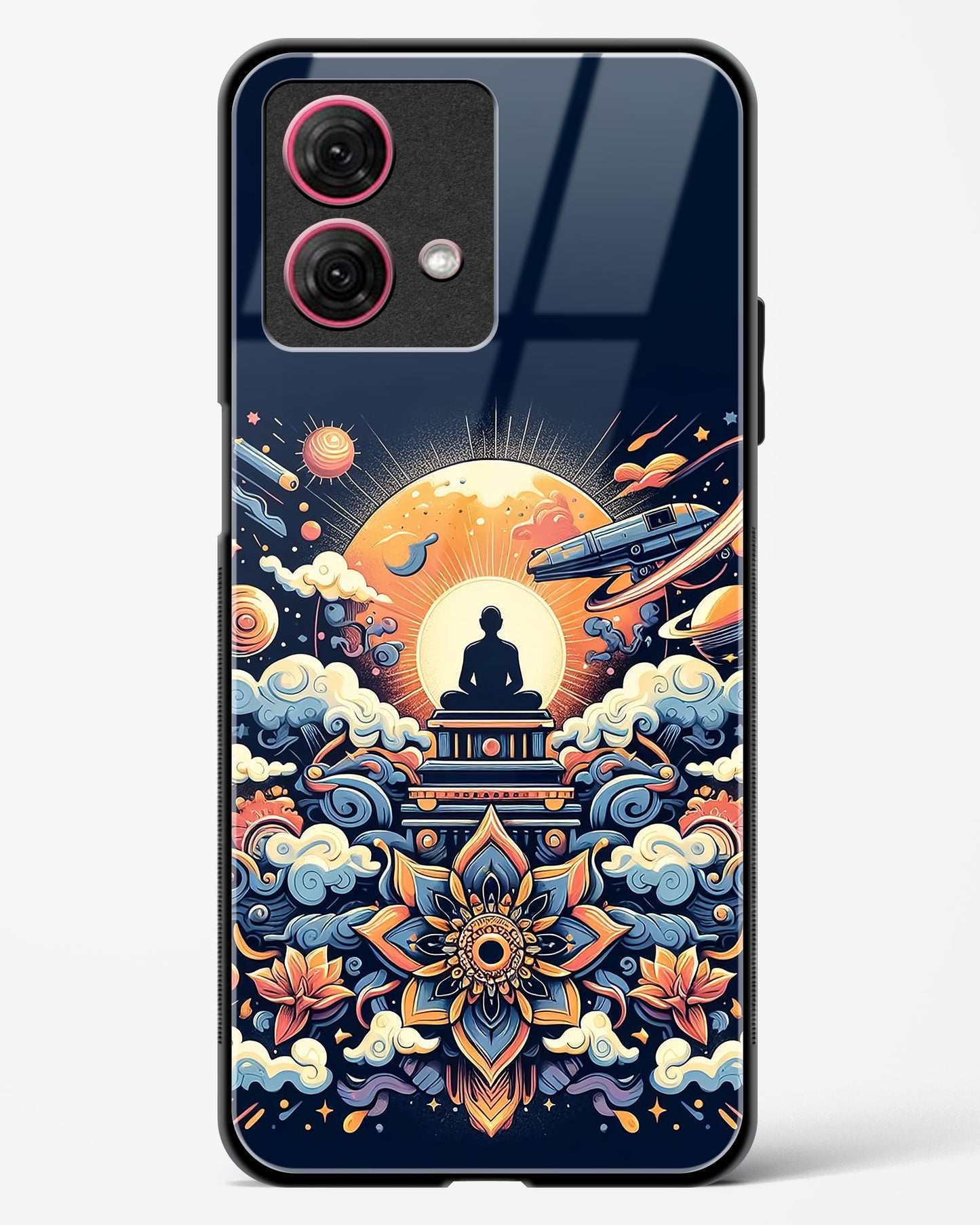 Celestial Meditation Art Glass Phone Case-Moto G84 5G