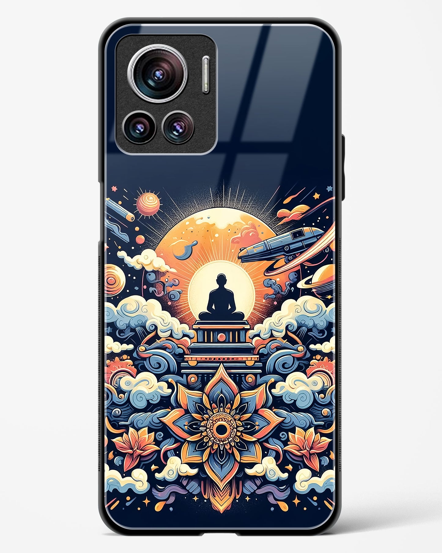 Celestial Meditation Art Glass Phone Case-Motorola Edge 30 Ultra