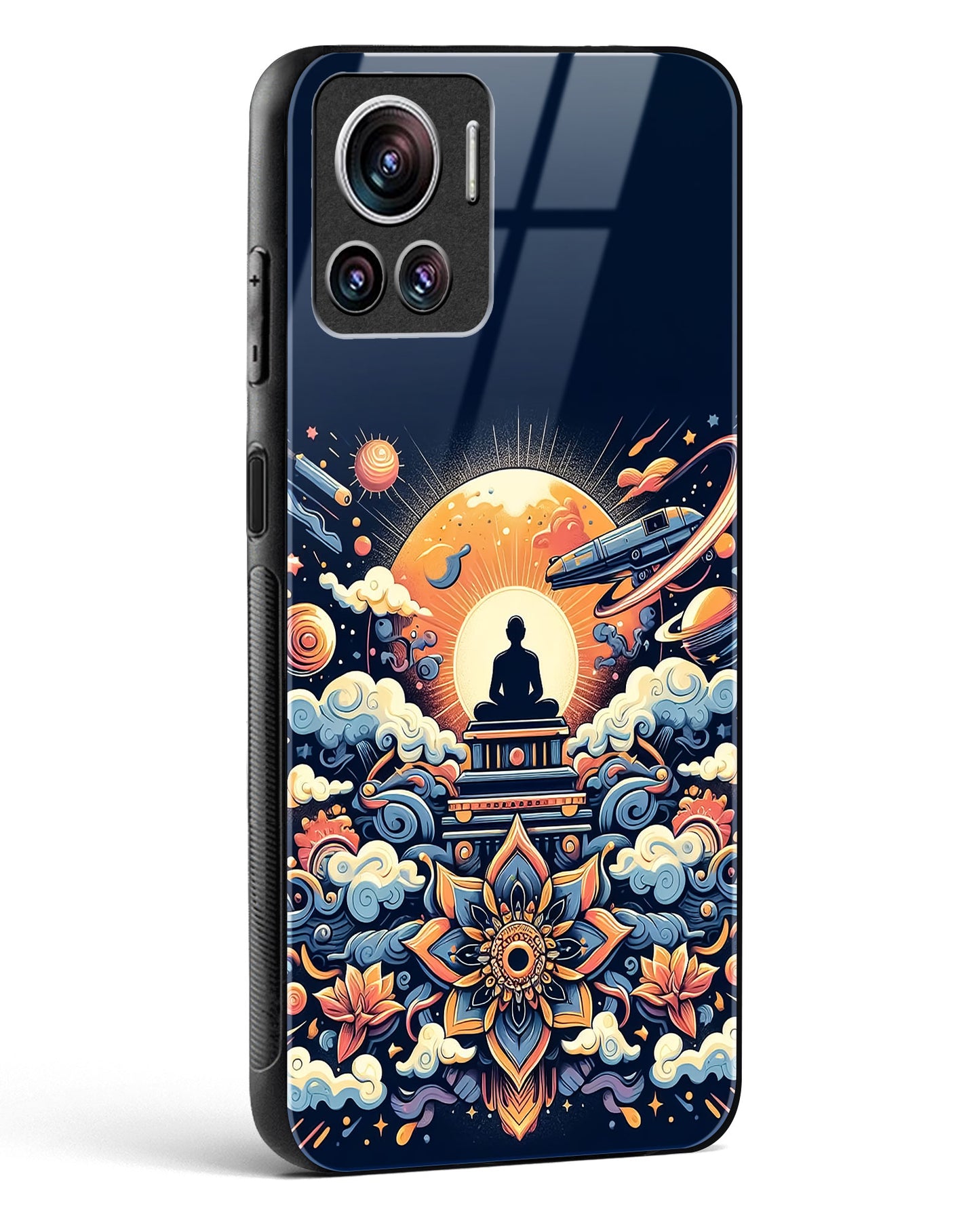 Celestial Meditation Art Glass Phone Case-Motorola Edge 30 Ultra