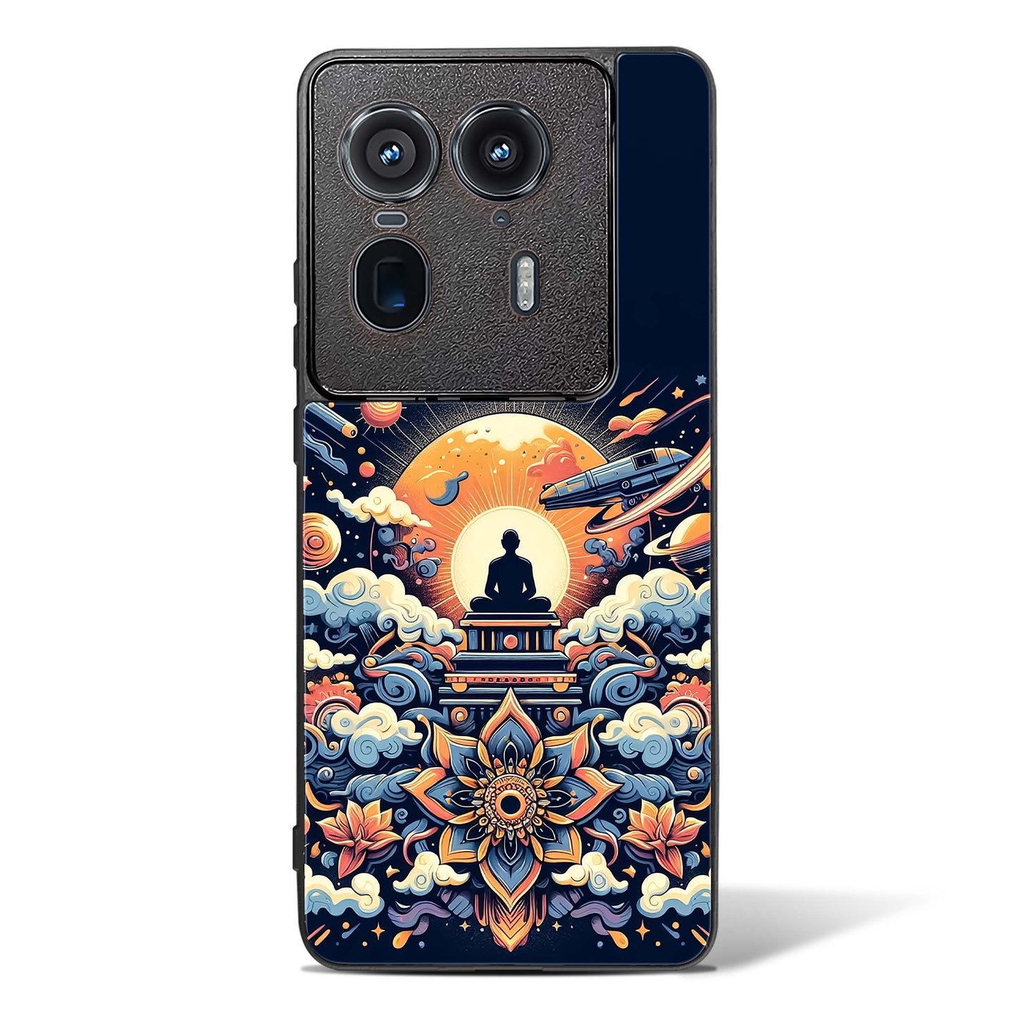 Celestial Meditation Art Glass Phone Case-Motorola Edge 50 Ultra