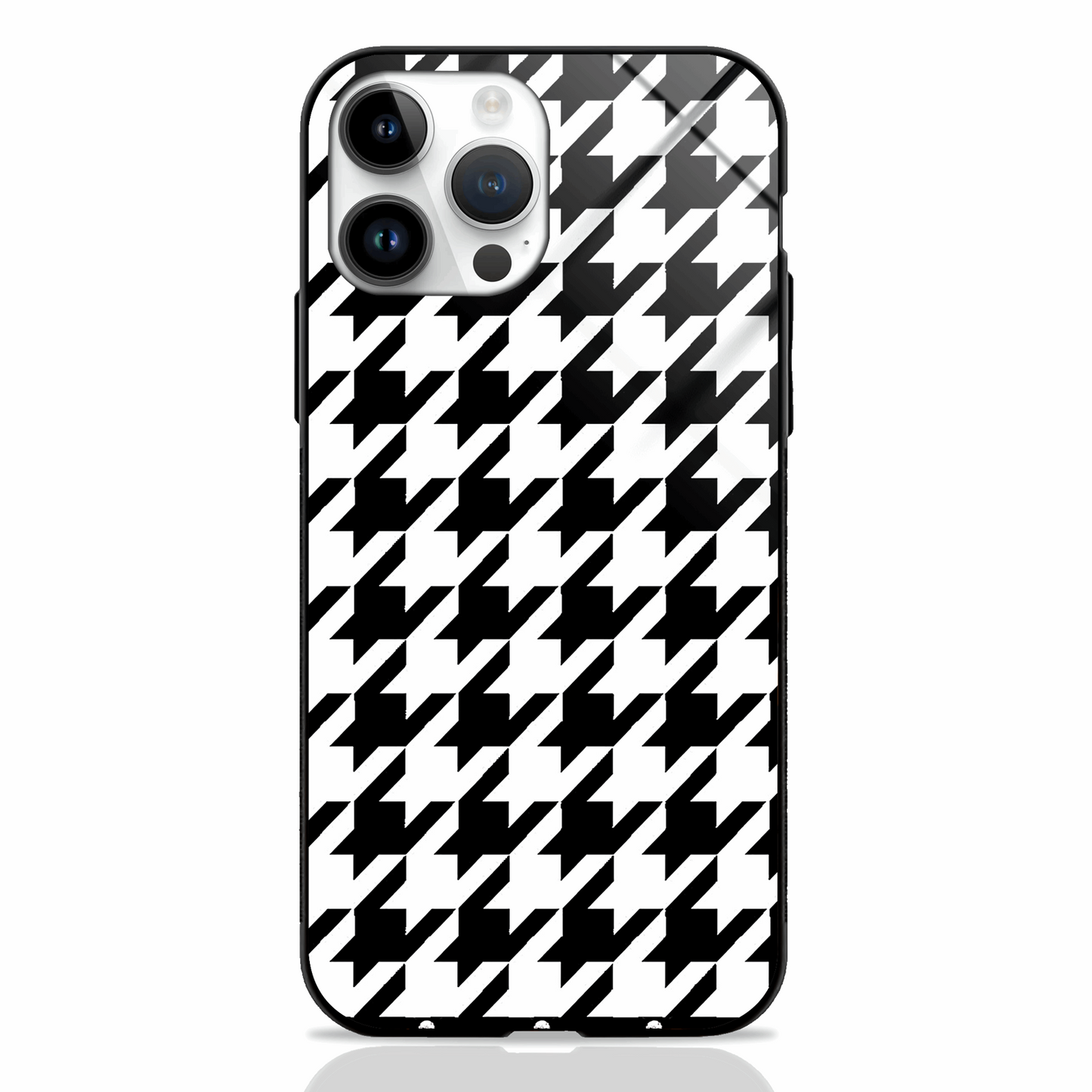 Checkered Pattern Premium Glass Case - - MW Stuffs -